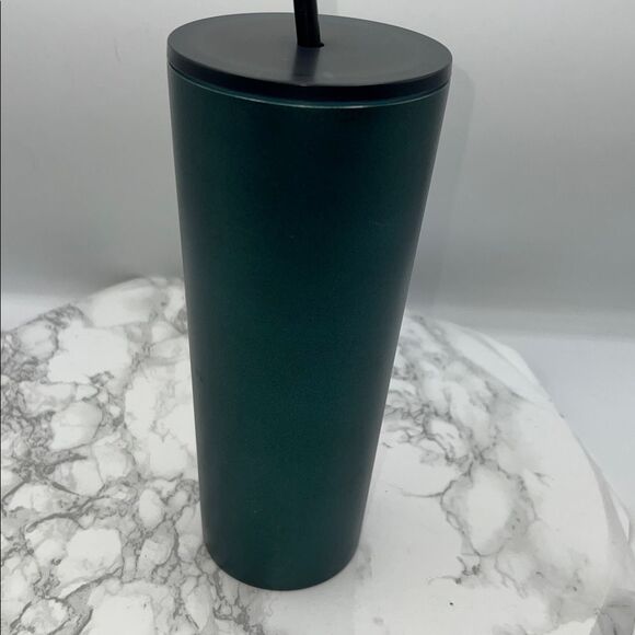 STARBUCKS 2020 Double Wall Stainless Steel Dark Green 24 oz Cold Cup - Picture 3 of 7